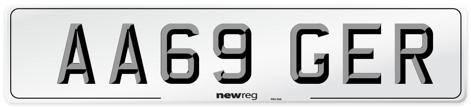 AA69 GER Number Plate from New Reg
